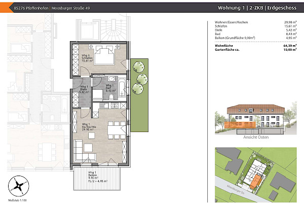 Grundriss Wohnung 1
